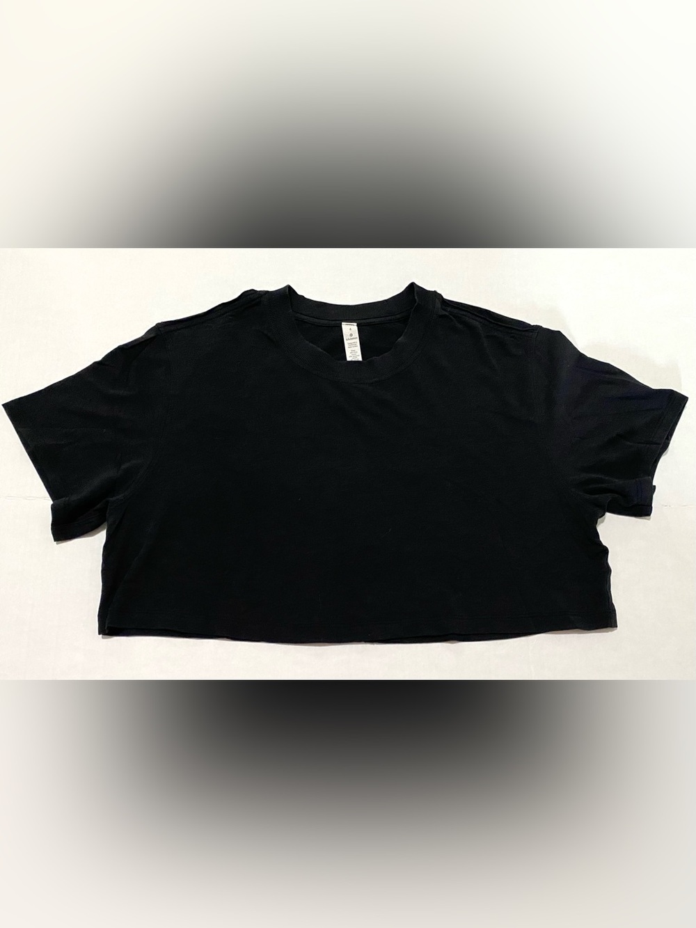 Lululemon Women 4 Black All Yours Cropped T-Shirt Athletic Activewear Athleisure - Picture 5 of 14
